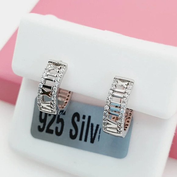 "925 Sterling Silver Cubic Zirconia Earrings, U19254663 - Picture 2 of 11